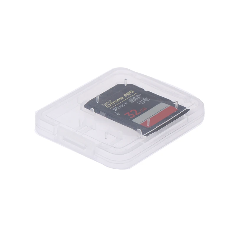 10шт Коробка Для Хранения SD-Карт Памяти Прозрачный Пластиковый Чехол Для Хранения TF Sim-карт Держатель SDHC MMC XD CF Card Защитный Чехол 0