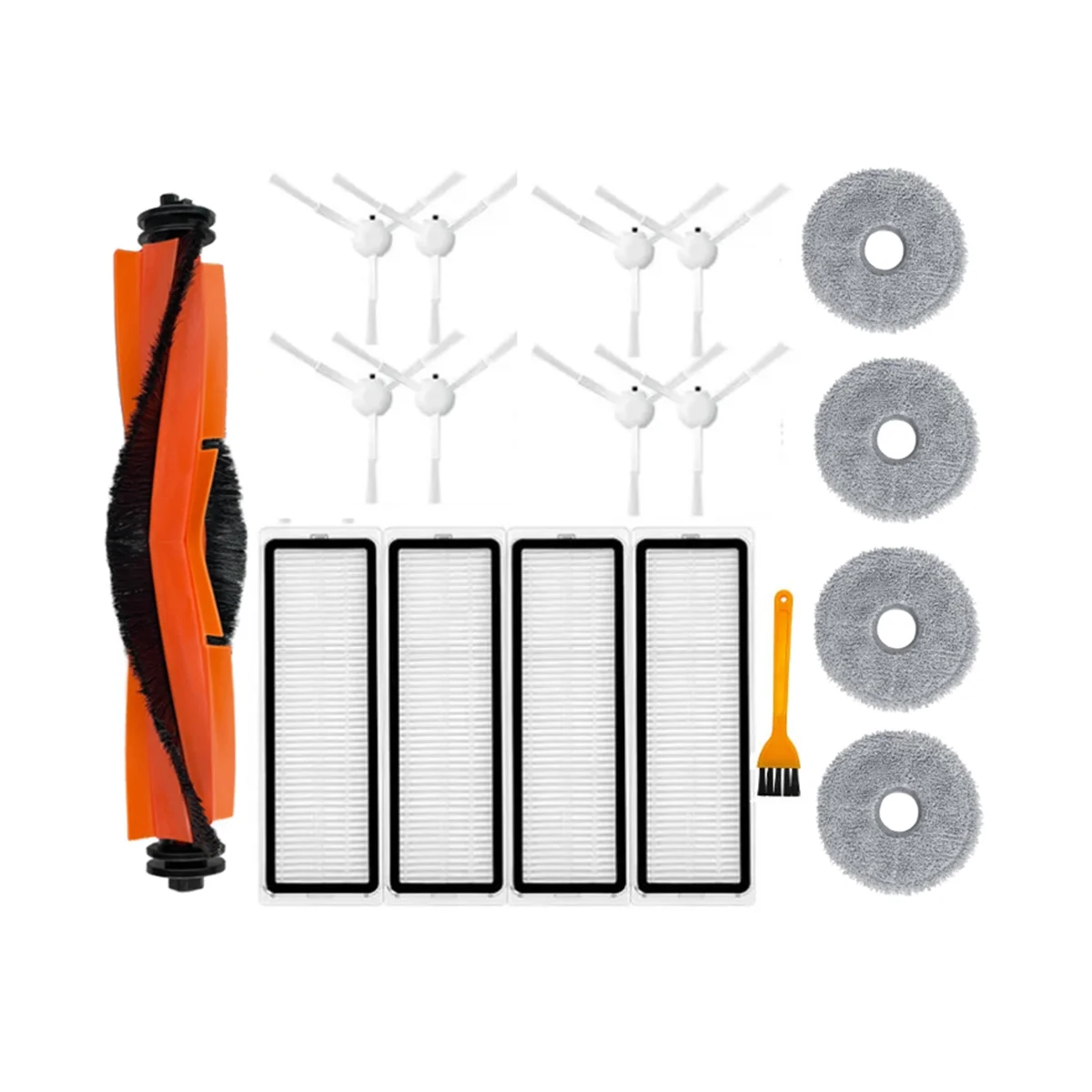 18 Шт. Комплект Аксессуаров для Xiaomi Robot Vacuum 3S B108CN/2Pro B113CN Робот-Пылесос Основная Боковая щетка Фильтр Швабра 3