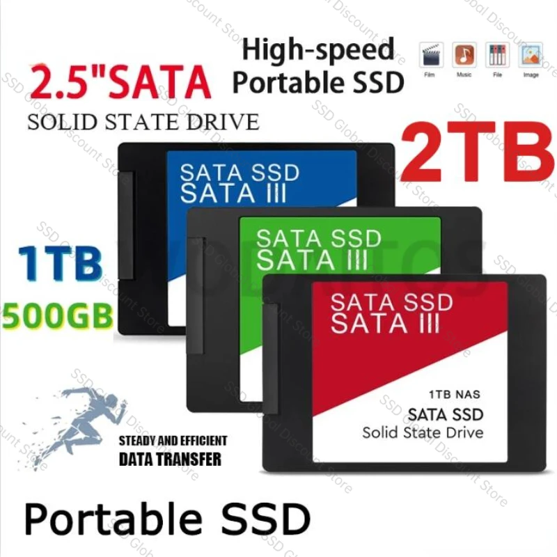 2023 Новая Горячая Распродажа 100% ssd sata 1 ТБ 4 ТБ Оригинальный Портативный SSD 500 ГБ SATAIII hdd SSD 2 ТБ Твердотельный жесткий диск 2,5 для Ноутбука ps5 2