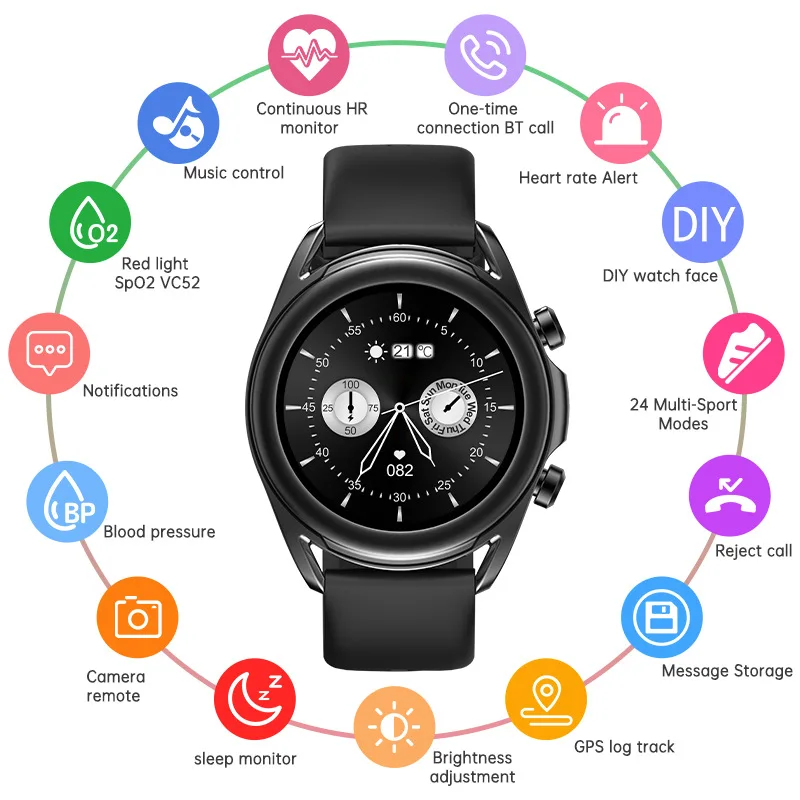 2023 Новые смарт-часы T12, Bluetooth-браслет для вызова, HD-экран, мониторинг сердечного ритма, кислорода в крови, Голосовой помощник AI, Умные часы 2