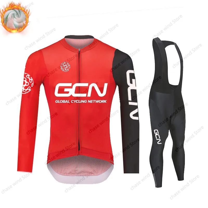 2024 НОВАЯ Мужская Зимняя Велосипедная Майка GCN с длинным рукавом, Командная Одежда, Дышащие Тренировочные топы для езды на велосипеде, Спортивная рубашка для Шоссейного велосипеда 2