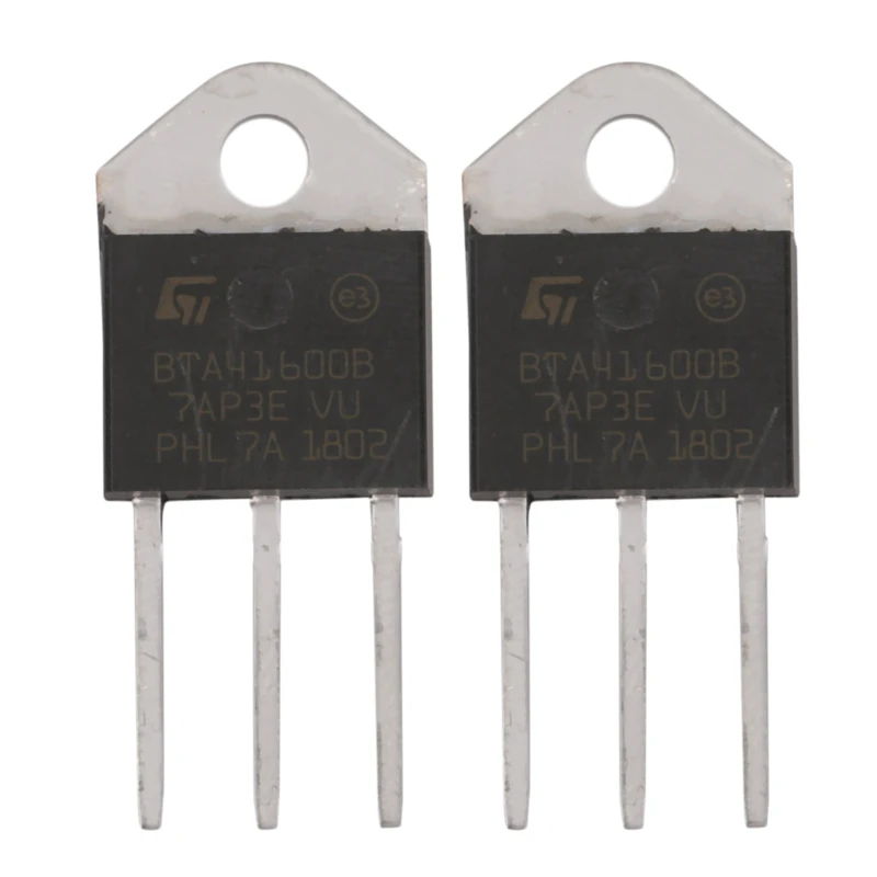 2X BTA41-600B 600V 40A Кремниевый контроллер выпрямителя Стандартный симистор 0