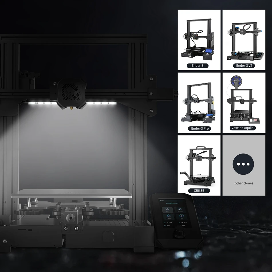 3D Принтер Светодиодный Комплект Световой Панели 24 В 2 Вт 6000 К Светодиодный Чип Энергосберегающая Лампа Для Ender 3/3 Pro/3 V2/CR6 SE Аксессуары 1