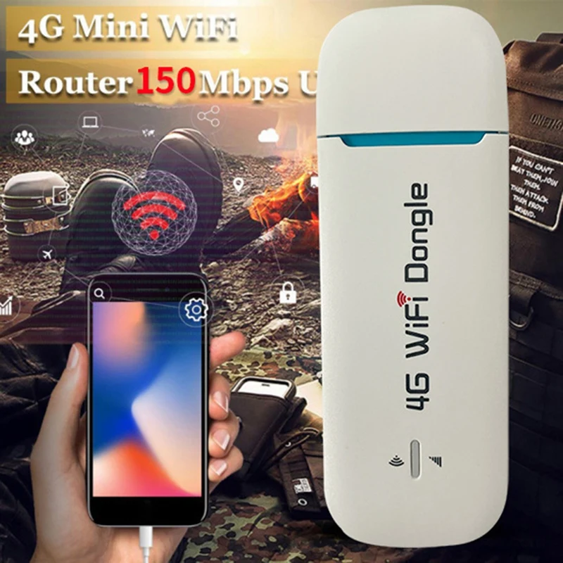 4G Wifi-маршрутизатор USB-ключ 150 Мбит/с, модемная палочка, мобильный беспроводной Wifi-маршрутизатор со слотом для SIM-карты, карманная точка доступа 4