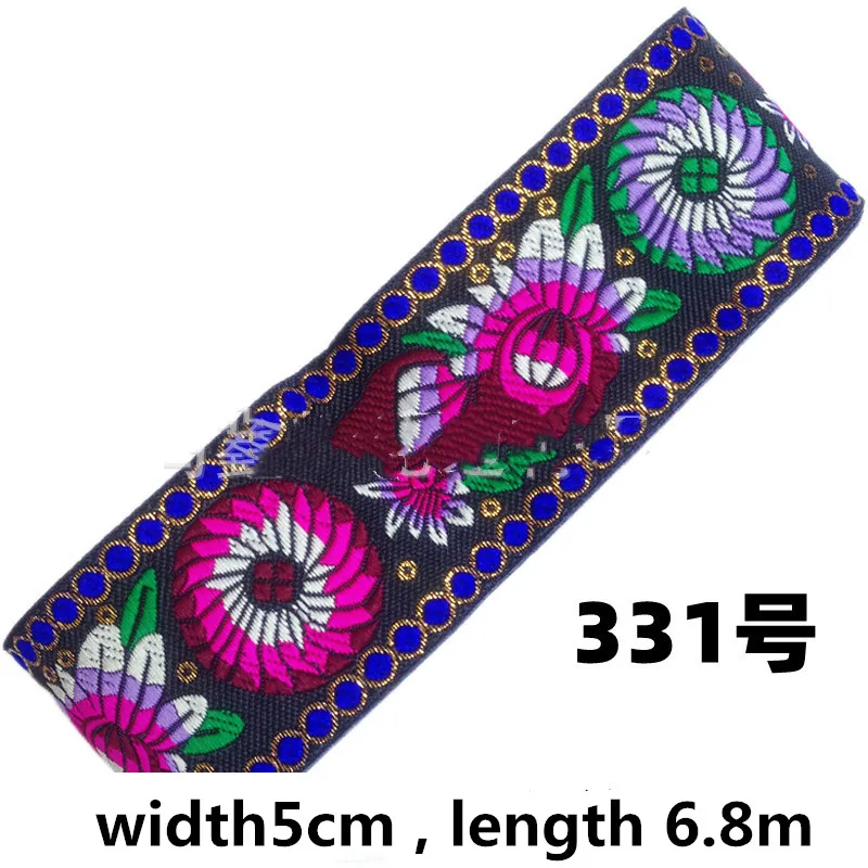 6,8 м цветочная лента для отделки в этническом стиле, аксессуары для шитья 