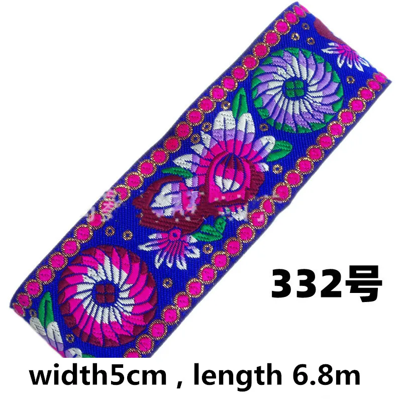6,8 м цветочная лента для отделки в этническом стиле, аксессуары для шитья 