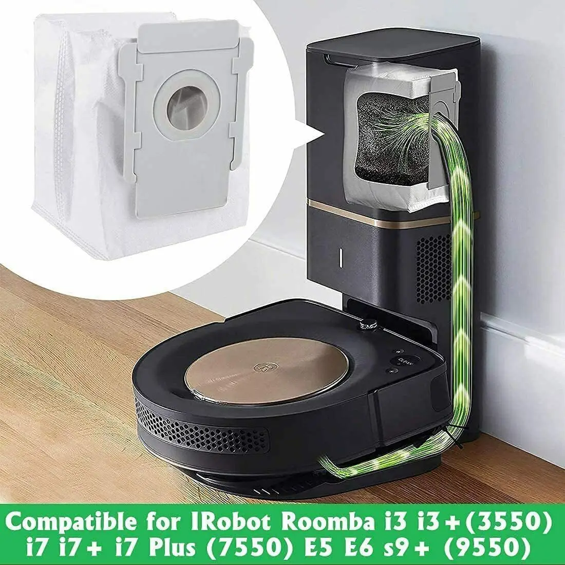 6 Упаковок мешков для сбора пыли для iRobot Roomba серии i & s i7 i7 + i3 i3 + i6 i6 + i8 i8 +/Plus s9 s9 + (9550) s9 Plus Мешки для утилизации роботов 3