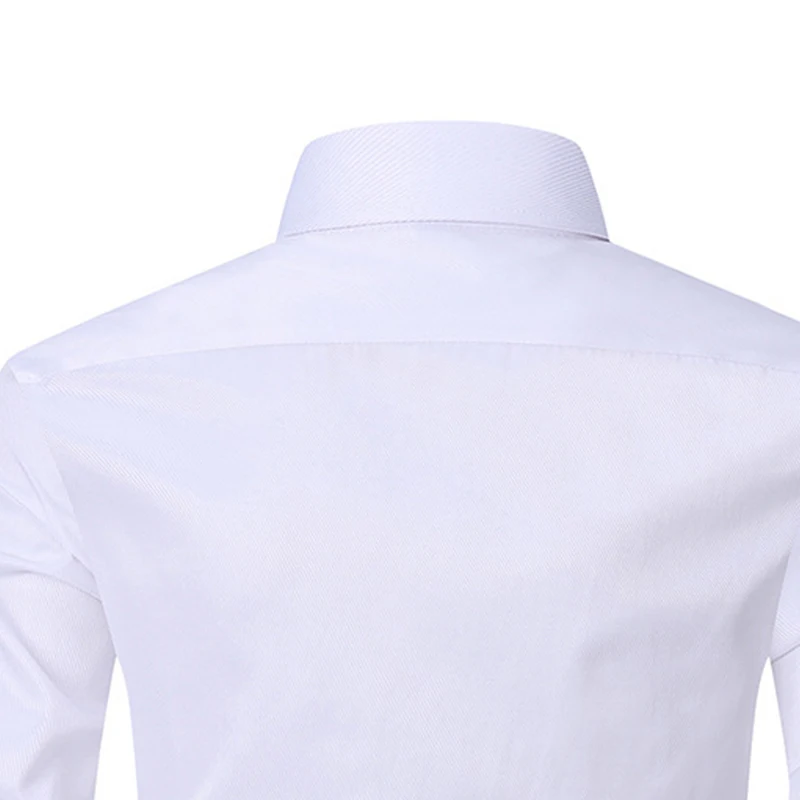 6XL 8XL, новая весенне-осенняя однотонная рубашка Большого размера, мужская, с длинным модным рукавом, Не железная, деловая, повседневная, Белая, большая 5
