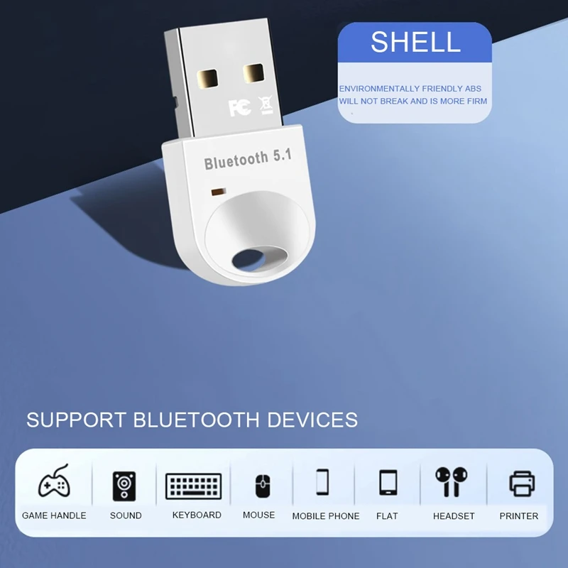 AU42 -USB Bluetooth Адаптер 5.1 Bluetooth Приемник USB Bluetooth5.1 Передатчик Ключа Aptx Мини-Адаптер Для Портативных ПК Динамик 3