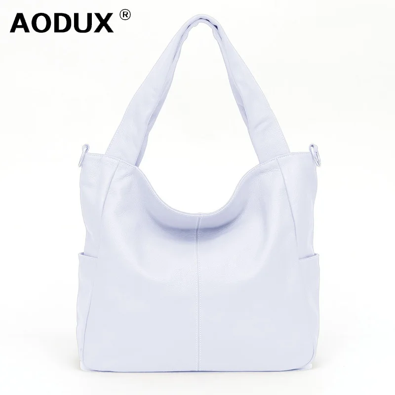 Aodux, Большие размеры, сумки из натуральной кожи, роскошные Сумки известных брендов, Женская сумка-мессенджер на плечо, Черный, белый цвет 0