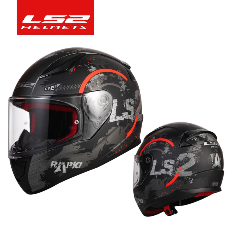 Capacete LS2 полнолицевой шлем Rapid Оригинальный Мотоциклетный шлем ABS мужские женские шлемы ECE уличные гонки ls2 FF353 casco moto 1