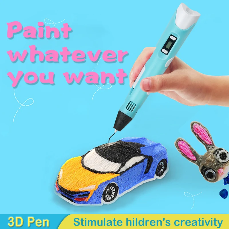 DIY 3D Ручка 3D Карандаш 3D Печатная ручка 1,75 мм PLA Нити 3D Ручки Со Светодиодным Экраном 3D Ручка Для Рисования Для Детей На День Рождения Рождественский Подарок 1