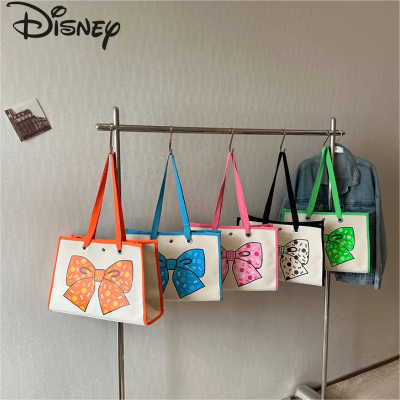 Disney Minnie, Новая модная женская сумка, высококачественная сумка большой емкости, Мультяшная сумка для отдыха и покупок, сумка для защиты окружающей среды 0