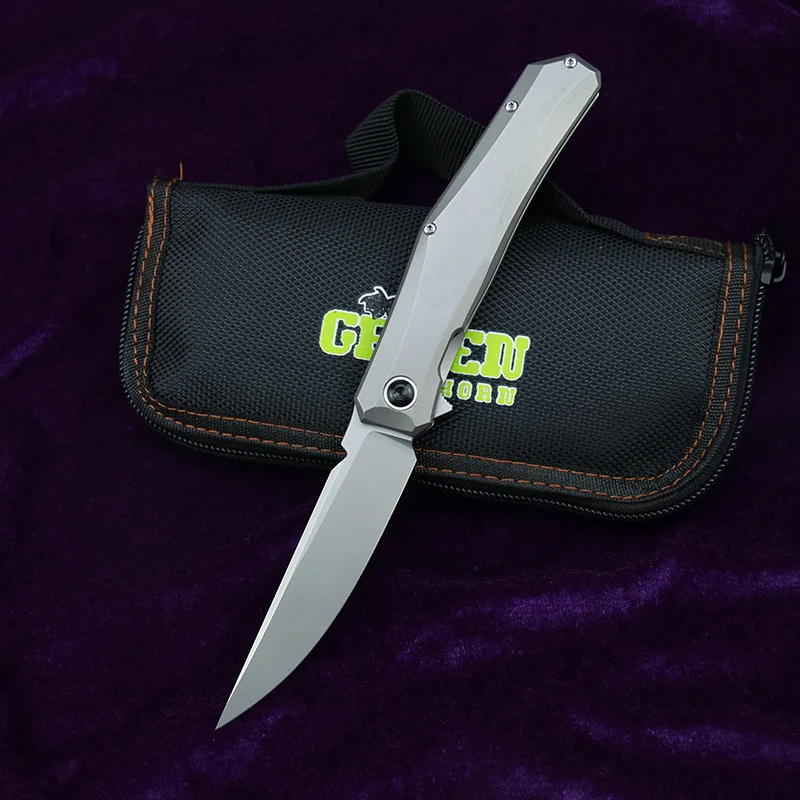 Green Thorn Mini Persian D2 Лезвие из титанового сплава Ручка Кемпинг Открытый Фруктовый Нож практичный складной нож EDC инструмент 1
