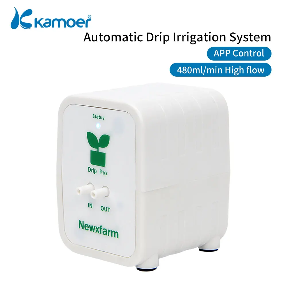 Kamoer Drip PRO3, Совместимый с Wi-Fi Bluetooth, Устройство для автоматического полива сада, 480 мл /мин, Орошение с системой таймера, двигатель постоянного тока 0