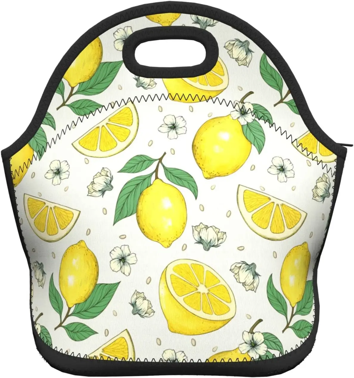 Lemons Изолированная неопреновая сумка для ланча, сумки для ланча, Переносной ланч-бокс, сумка-холодильник для ланча, сумка для пикника/катания на лодках/рыбалки/работы 5