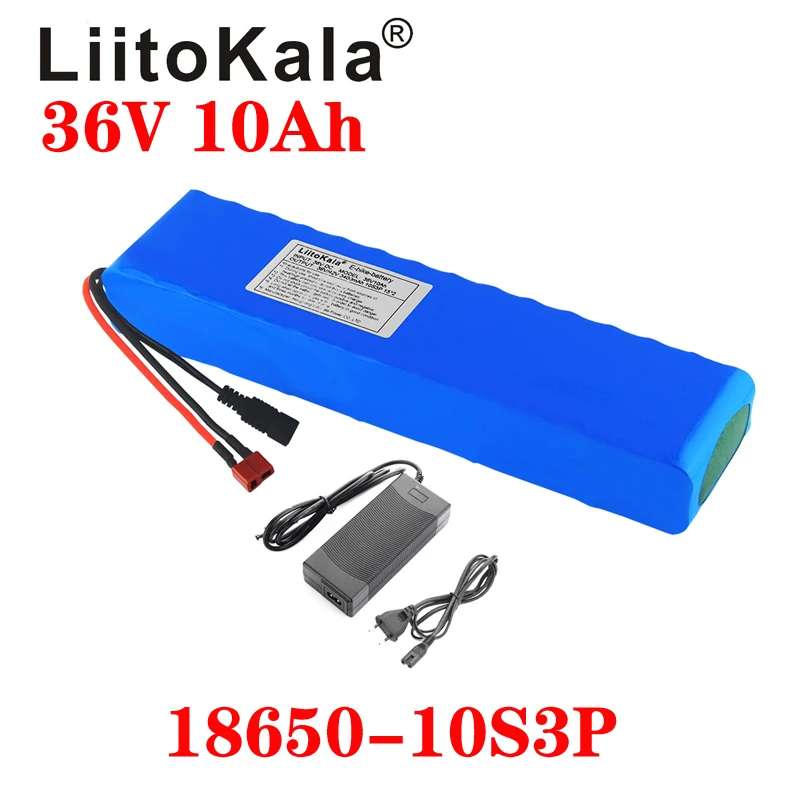 LiitoKala 36V 10Ah 600watt 10S3P литий-ионный аккумулятор 15A BMS Для xiaomi mijia m365 pro ebike bicycle scoot XT60 T Plug 1
