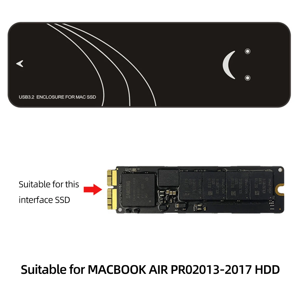 M.2 SSD Корпус NVME M2 SSD Чехол Адаптер Для Apple Macbook Air Pro Retina 2013 2014 2015 2016 2017 USB 3,2 для MAC M.2 Box 2