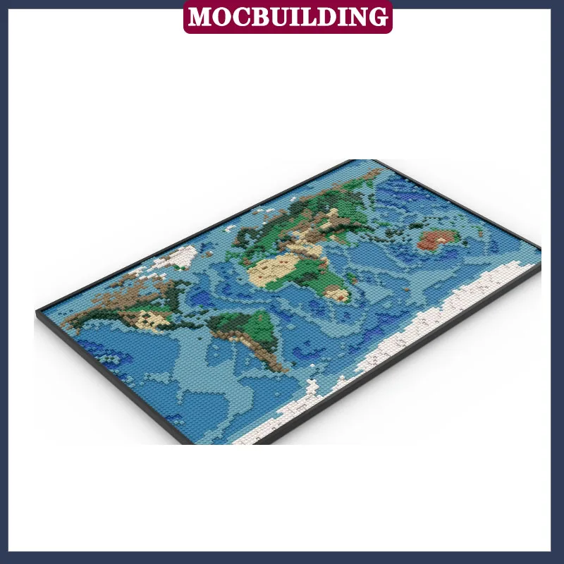 MOC City Цветная карта, модель, Набор строительных блоков, Коллекция Мирового океана, серия игрушек, подарки 5