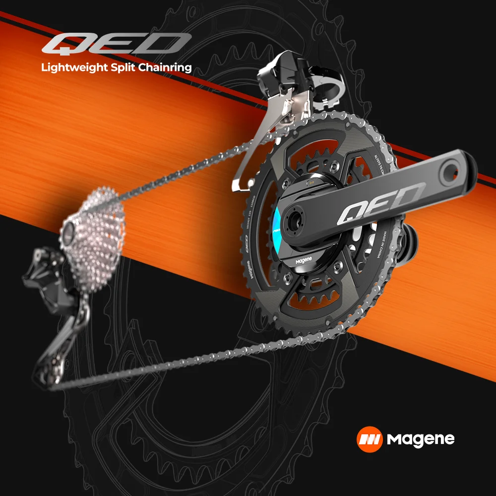 Magene Chainring 110BCD Разъемное Полое Сверхлегкое колесо Измерителя мощности, Аксессуары для шоссейных Велосипедов, Звездочка Micro Spline SRM 12S 4