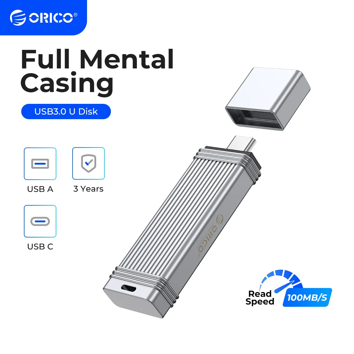 ORICO USB 3,2 USB Флэш-накопители 32 ГБ 64 ГБ 128 ГБ 256 ГБ Флеш-накопитель Memory Stick Металлический U-диск Mini Pendrive для устройств Type-C USB A 0