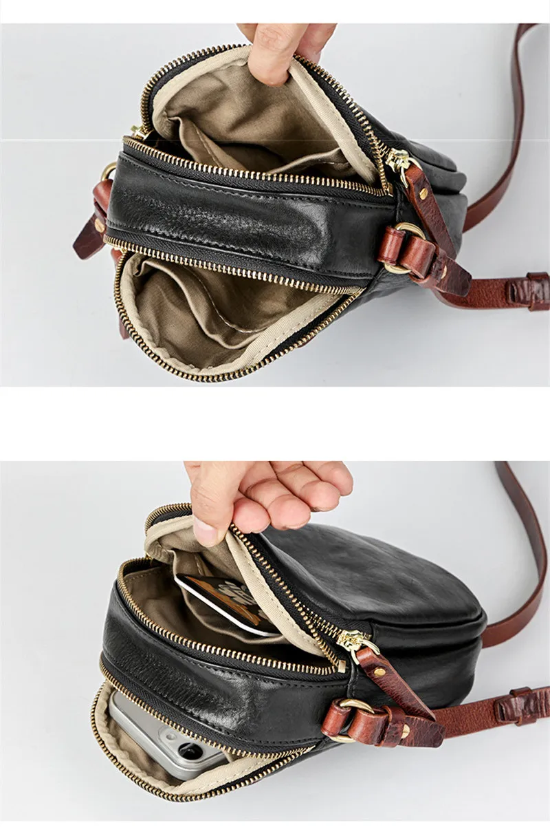 PNDME Простая повседневная высококачественная мужская сумка для мобильного телефона из натуральной кожи, легкая, хит продаж, сумка через плечо 4