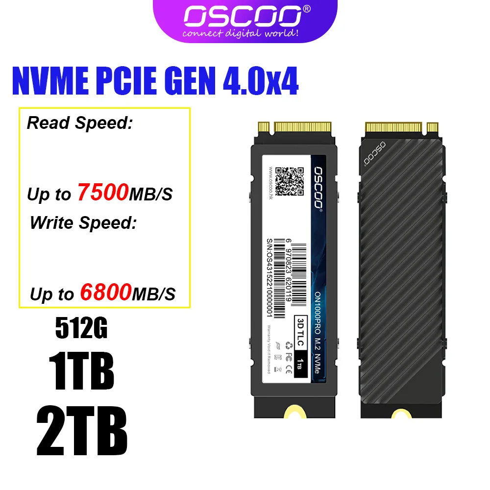SSD M.2 NVME Внутренний жесткий диск 512 ГБ SSD 1 Тб M.2 PCIe Nvme Gen 4.0x4 для игр PS5 NVME PCIe 4.0 Ssd 1 Тб 2 ТБ 0