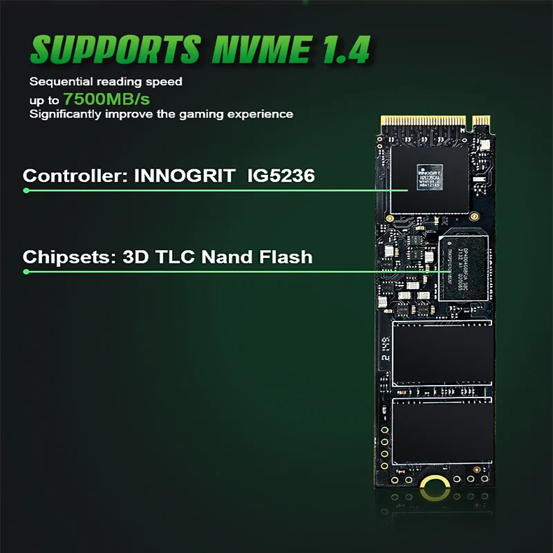 SSD M.2 NVME Внутренний жесткий диск 512 ГБ SSD 1 Тб M.2 PCIe Nvme Gen 4.0x4 для игр PS5 NVME PCIe 4.0 Ssd 1 Тб 2 ТБ 1