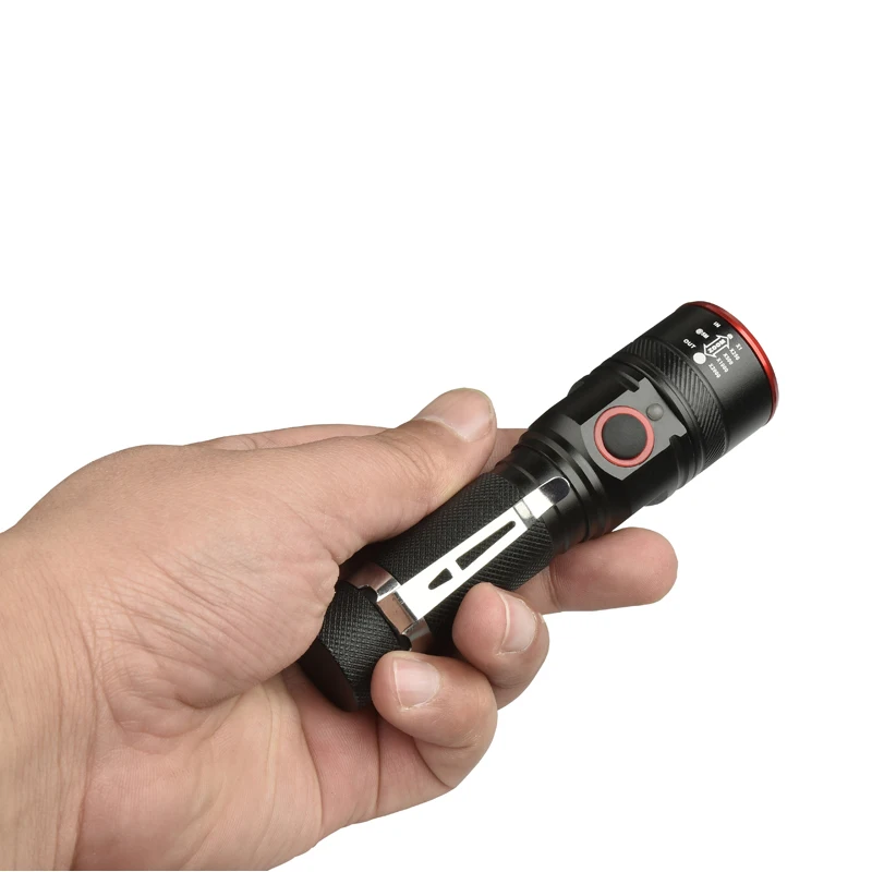USB Перезаряжаемый светодиодный фонарик XM-L T6, Масштабируемый фонарь, водонепроницаемый для высококачественного алюминиевого кемпингового фонаря 18650 4