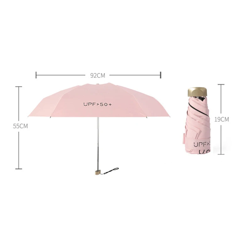 YADA 2023 Красочные Чистые Деловые Мини-Карманные Зонты Parasol INS Пять Складных Зонтов От Дождя Для Женщин UV Umbrella YS200091 5