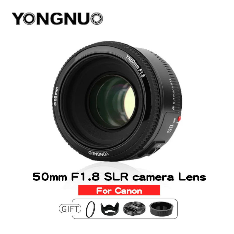 YONGNUO YN50mm f1.8 YN EF 50 мм f/1.8 AF Объектив с автоматической фокусировкой Диафрагмы YN50 Len для Цифровых зеркальных камер Canon EOS 60D 70D 5D2 5D3 600d 0