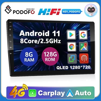 Podofo 2 Din Android 7 9 10 Дюймов Carplay Автомобильный Мультимедийный Плеер 4G Для Volkswagen Nissan Hyundai Kia Toyota Hyundai Ford Renault