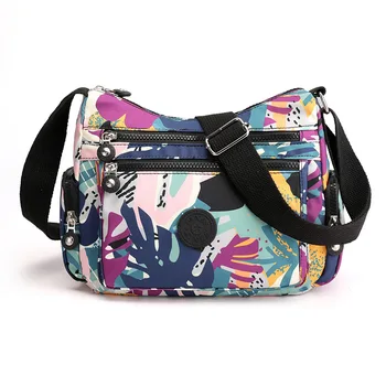 Цветочная сумка через плечо в сельском стиле, Модная Женская сумка в Европейском и американском стиле, Винтажная сумка, Легкая Сумка-Мессенджер на молнии