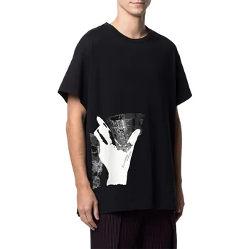 Y Ground Yohji Yamamoto ограниченная серия, футболка с принтом на 4-ю годовщину, короткий рукав для мужчин, Женская