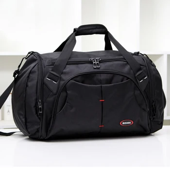 Новая Модная Мужская Спортивная сумка для активного отдыха С Карманом для обуви, Водонепроницаемая Оксфордская Дорожная сумка, Черная Сумка для багажа Большой емкости XA277F