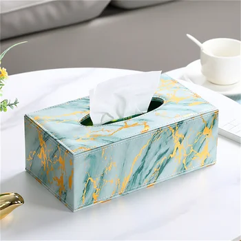 Коробка для салфеток из искусственной кожи, Прямоугольный держатель для бумажных полотенец, Контейнер для хранения настольных салфеток, Кухонный лоток для салфеток для дома, коробка для салфеток Nordic Home