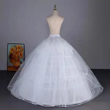 Новое Свадебное платье Невесты, Кринолин, Гигантская юбка-балдахин, Супер Пышное Свадебное платье, Эластичная подкладка, Платье-комбинация
