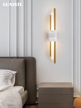 Настенный светильник у кровати в спальне, современный и минималистичный гостиничный коридор, роскошная и минималистичная гостиная, ТВ-фон, настенное освещение