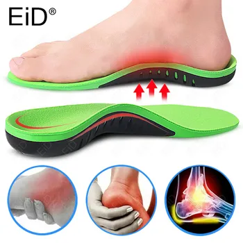 Стельки EiD EVA для плоскостопия, Ортопедическая обувь, Подошва X/ O для коррекции стопы, Супинатор для спортивной обуви, вставка для мужчин и женщин