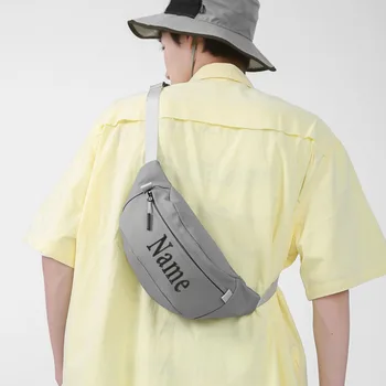 Индивидуальный рюкзак с персонализированным названием, минималистичная студенческая диагональная нагрудная сумка, однотонный модный рюкзак
