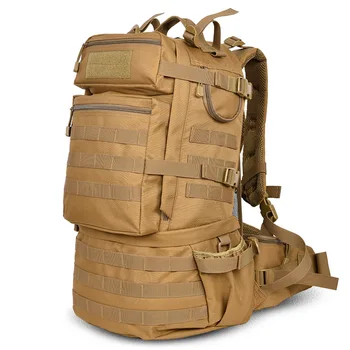 Мужской Военный рюкзак большой емкости Объемом 50 л, многофункциональные водонепроницаемые альпинистские рюкзаки, износостойкая дорожная сумка