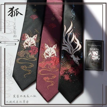 Аниме, галстук с лисой, косплей, одежда JK, мужские и женские аксессуары Kawaii, реквизит