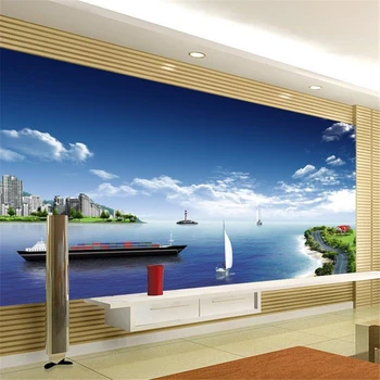 beibehang papel de parede фотообои 3d стереоскопический вид на море Европа ТВ фон обои гостиная спальня фрески