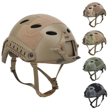 Полуприкрытый Боевой шлем, Дышащий Пейнтбольный тренировочный Спортивный быстрый шлем, Военная игра на открытом воздухе, Охотничий головной убор