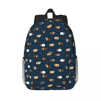Рюкзаки Little Guinea On Navy Для мальчиков и девочек, Сумка для книг, Повседневные школьные сумки для студентов, Дорожный рюкзак, сумка через плечо Большой Емкости