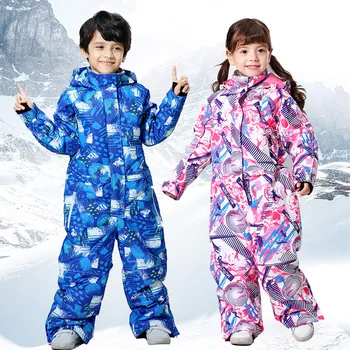 -30 Градусов, Детский лыжный комбинезон, зимняя куртка для сноуборда, спортивные костюмы для мальчиков и девочек, игры на открытом воздухе в Снегу, теплые Непромокаемые детские