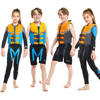 Новый Детский Спасательный Жилет для Повышения Плавучести Профессиональный Неопреновый Жилет Для Начинающих По Плаванию, Спасательный Жилет для Серфинга на Лодках 2023