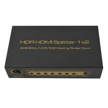 HDMI-разветвитель 4K / 60Hz UHD HDR, совместимый с HDCP2.2, распределитель 1x2