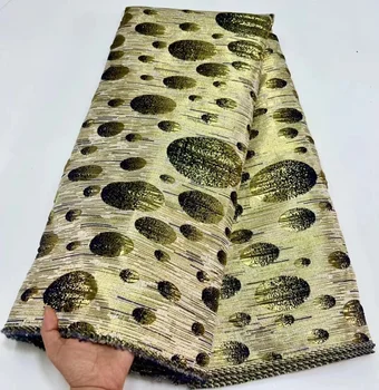 Жаккардовая кружевная ткань, Парча, вышивка 2023, Французское тюлевое кружево, африканская кружевная ткань из органзы для нигерийского свадебного платья