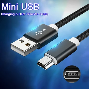 Кабель для быстрой передачи данных Mini USB To USB, зарядный кабель для MP3 MP4 плеера, автомобильного видеорегистратора, цифровой камеры, GPS, зарядного устройства для жесткого диска, кабель Mini USB